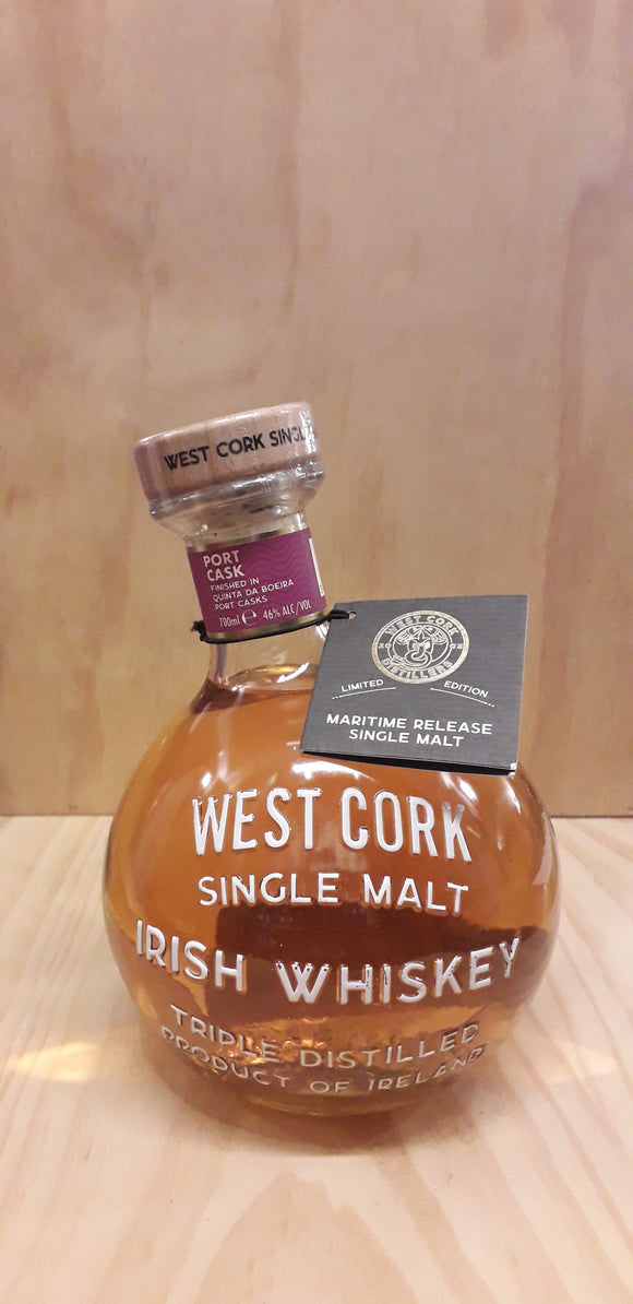Irish Whiskey West Cork Port Cask 46%alc. 70cl