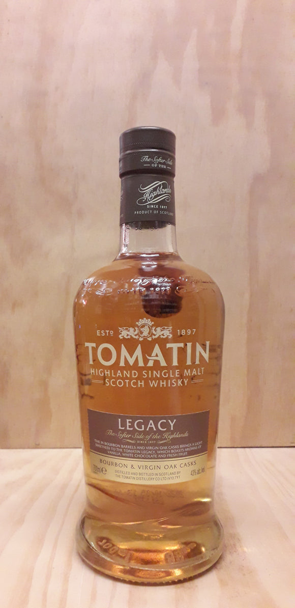 Highland Single Malt Scotch Wisky TOMATIN Lagacy 43%alc. 70cl