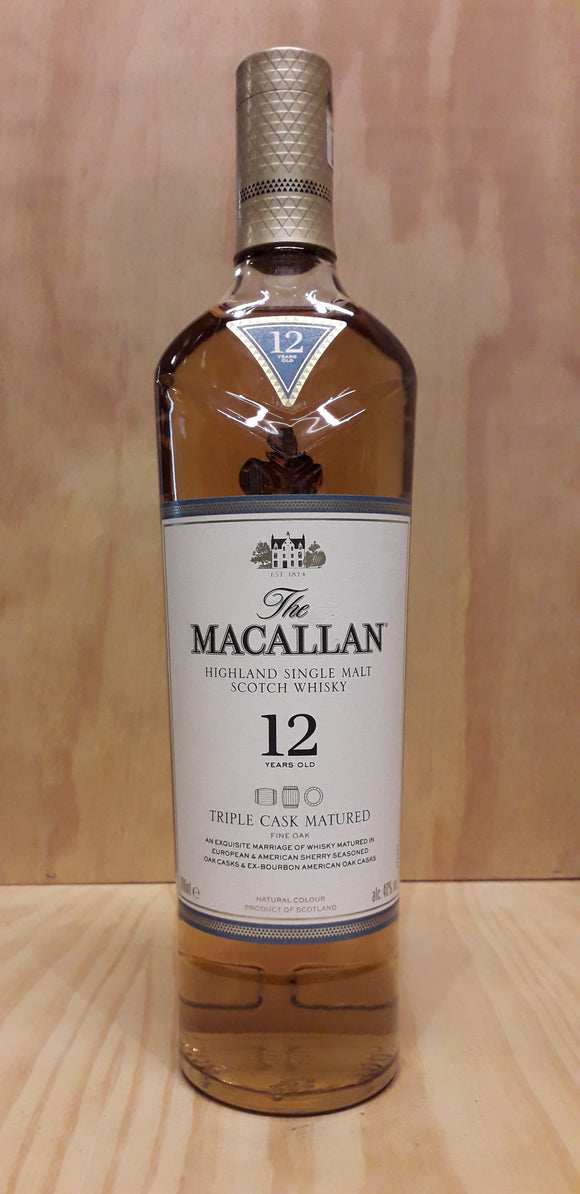 Malt Whisky MACALLAN 12Anos Triple Cask 40%alc. 70cl